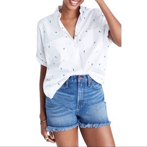 Madewell Embroidered Cactus Courier Shirt